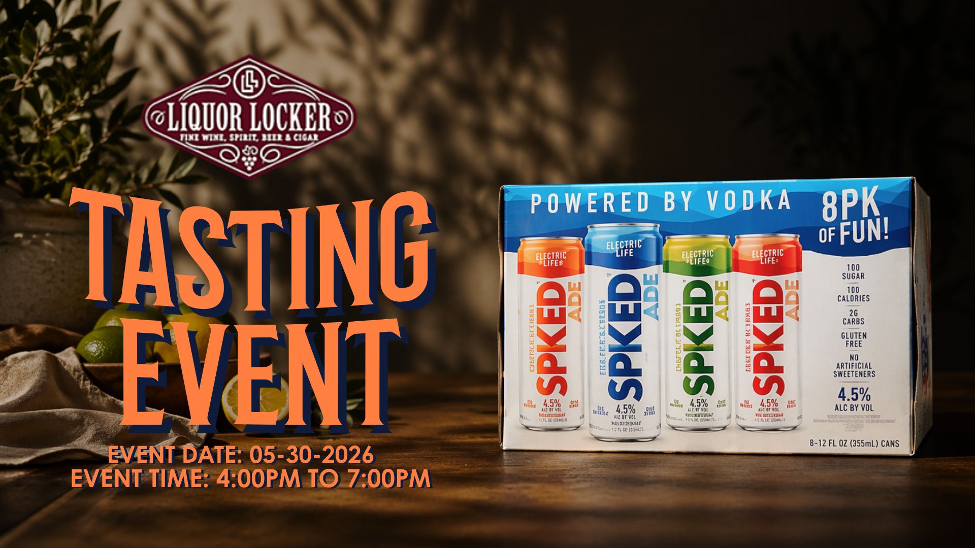 Spiked Ade Tasting Event